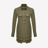 BEATRIX MINI DRESS IN KHAKI