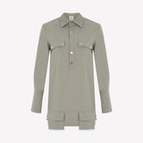 BEATRIX MINI DRESS IN SAGE GREEN