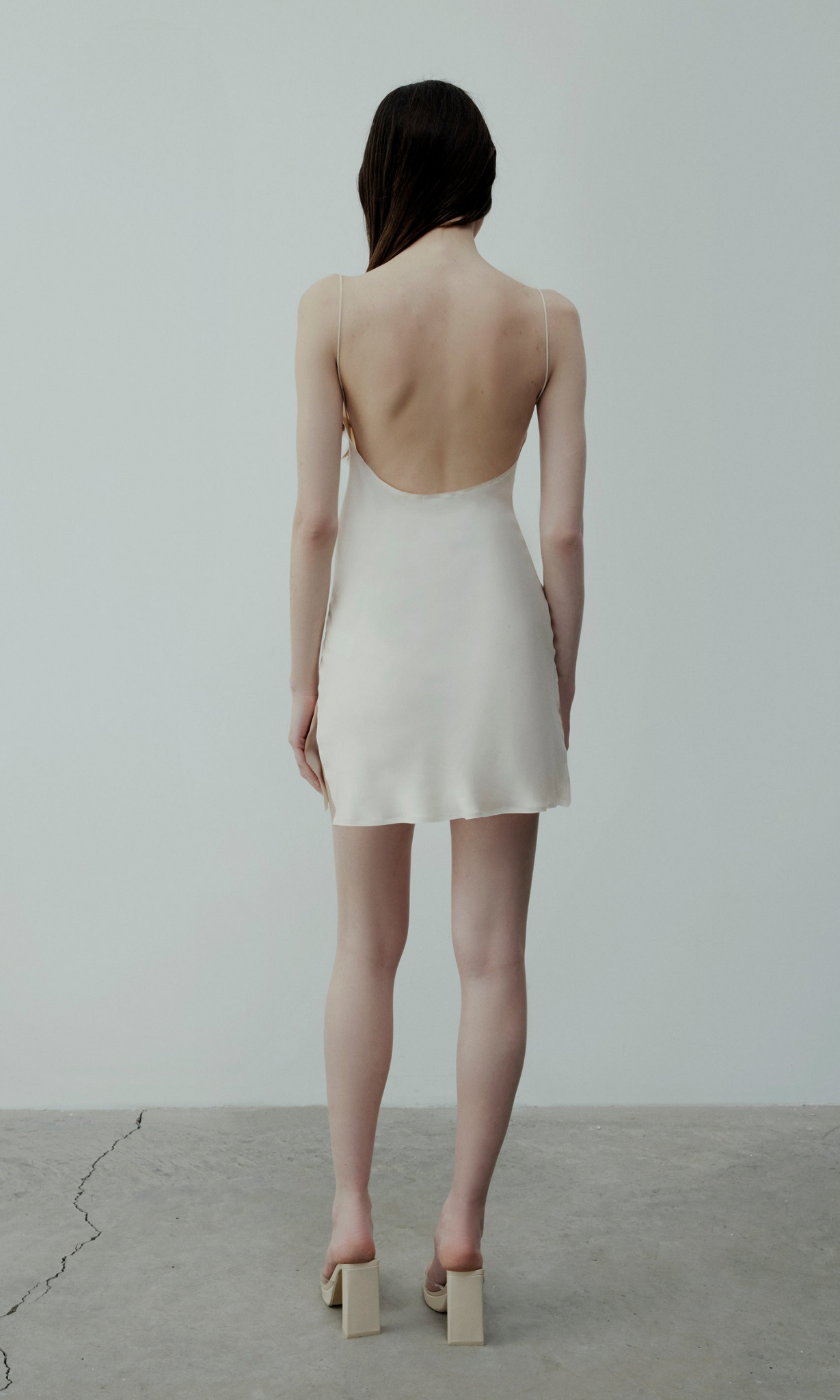 LUNA SILK DRESS IN CREAM