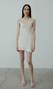 LUNA SILK DRESS IN CREAM